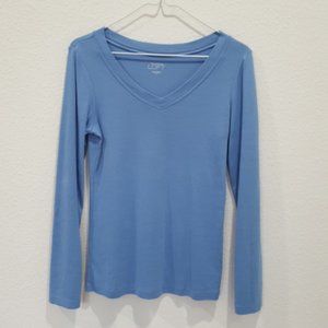 Ann Taylor LOFT Long Sleeve V-Neck Tee